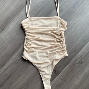 PrettyLittleThing Beige Bodysuit